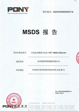 MSDS報告