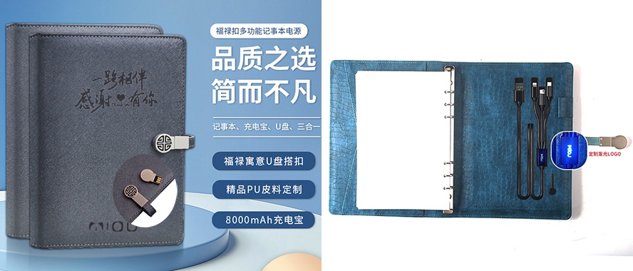 商務(wù)會(huì)議禮品筆記本充電寶