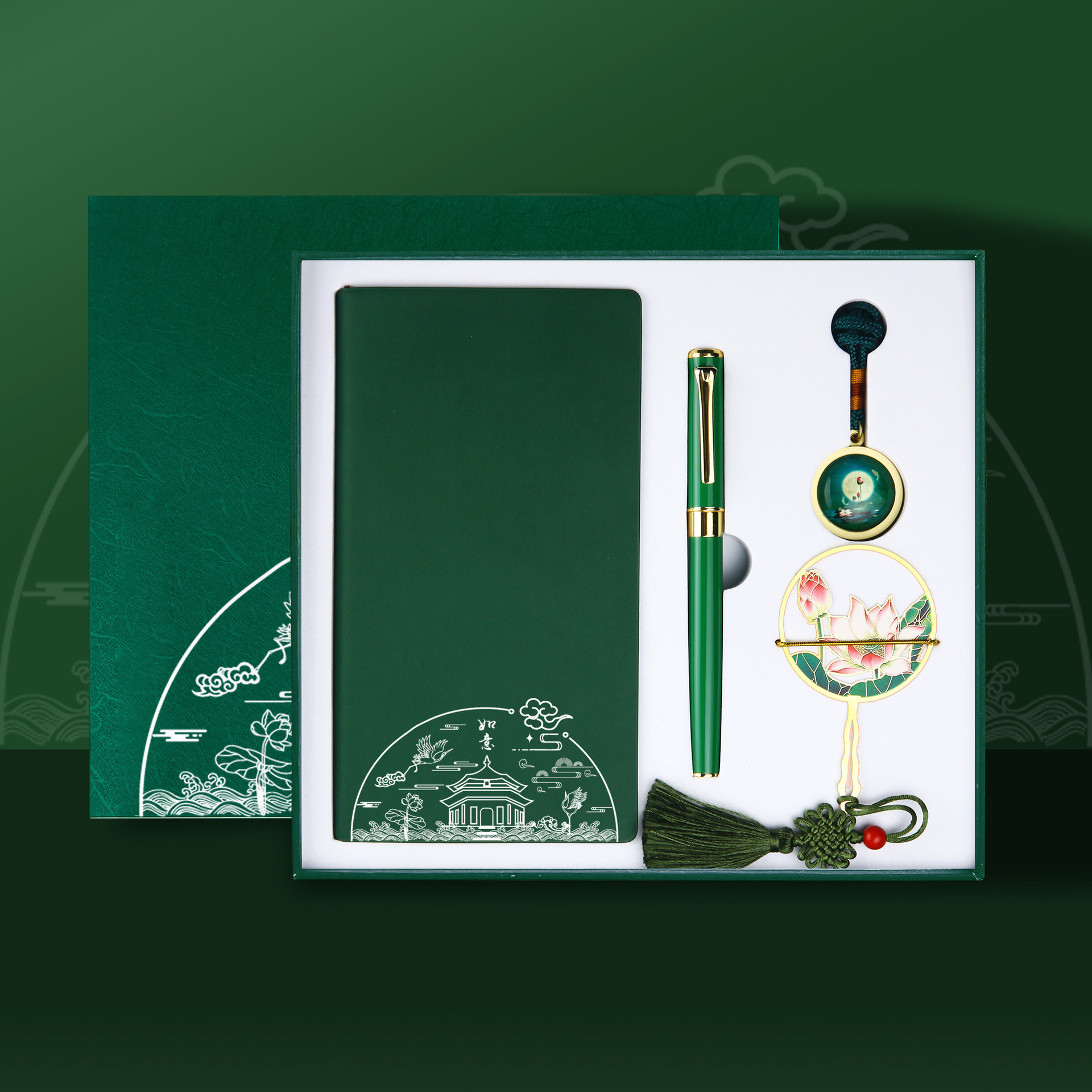 荷花禮品套裝|國(guó)潮禮品