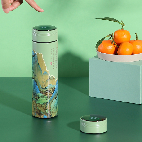 女神節(jié)日商務(wù)套裝 智能保溫杯+絲綢筆記本+永恒筆+書(shū)簽 +書(shū)扣 三八節(jié)日禮品