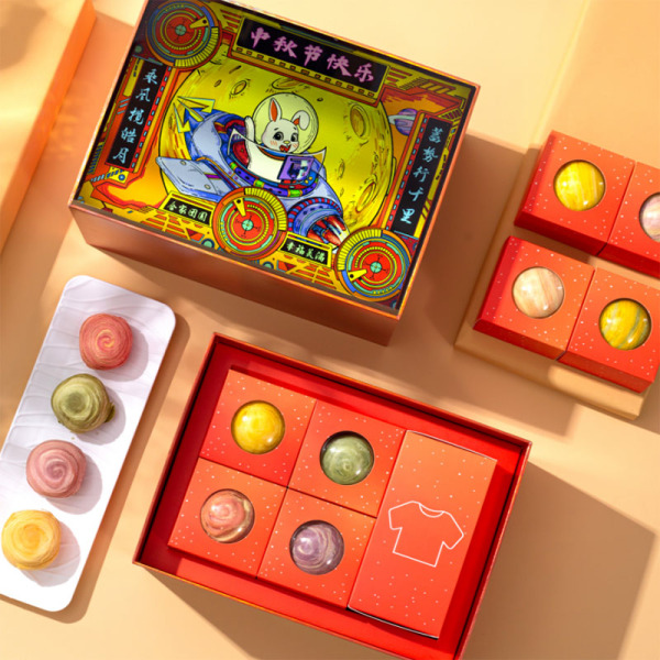 2022年中秋節(jié)創(chuàng)意禮盒套裝 月兔無火擴(kuò)香器1重磅純棉T恤1+抹茶豆蔻星空酥1+輕盈堅果燕窩星空酥1+海風(fēng)椰香星空酥1+鮮芋撞奶星空酥1組合套裝 科技公司中秋禮品2