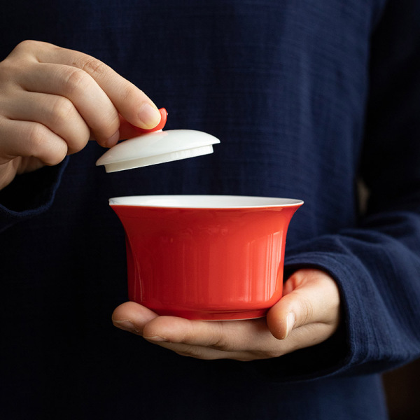 2023新年字器茶具套裝 字器杯4個+易泡壺1+收納布袋1+茶巾1商務(wù)茶具禮品4