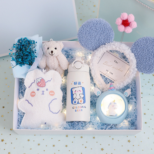 藍(lán)色暖心套裝多件套 實(shí)用走心禮物 三八婦女節(jié)伴手禮